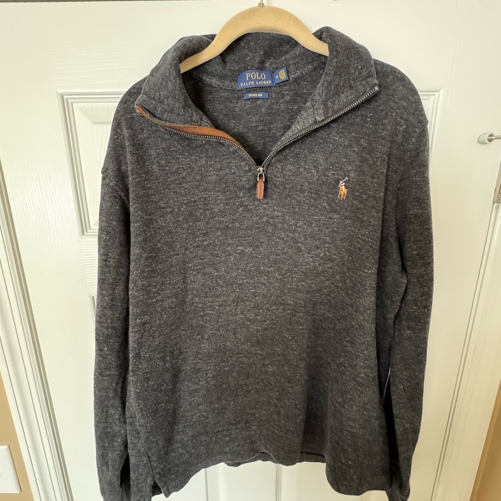Polo Ralph Lauren estate rib quarter zip men’s pullover sweater in size medium